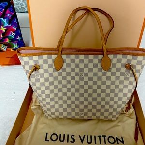 Louis Vuitton Damien Azur /Ballet pink interior MM Neverfull Tote